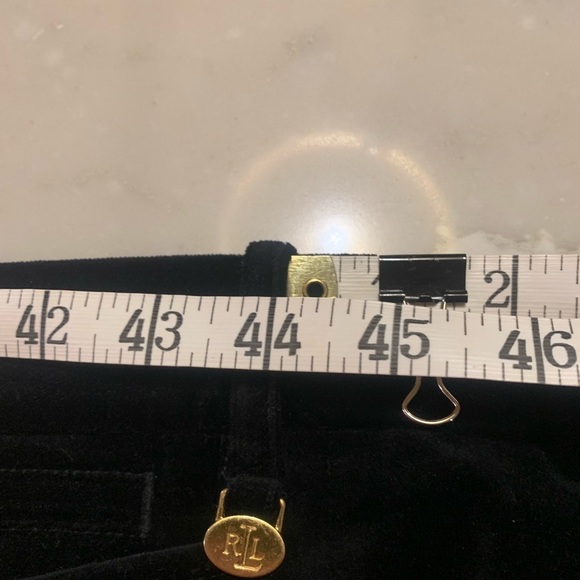 LAUREN by R.L. Black Velvet-like Pants Straight Leg, Top Slip Pockets; Size 18W - Picture 8 of 10